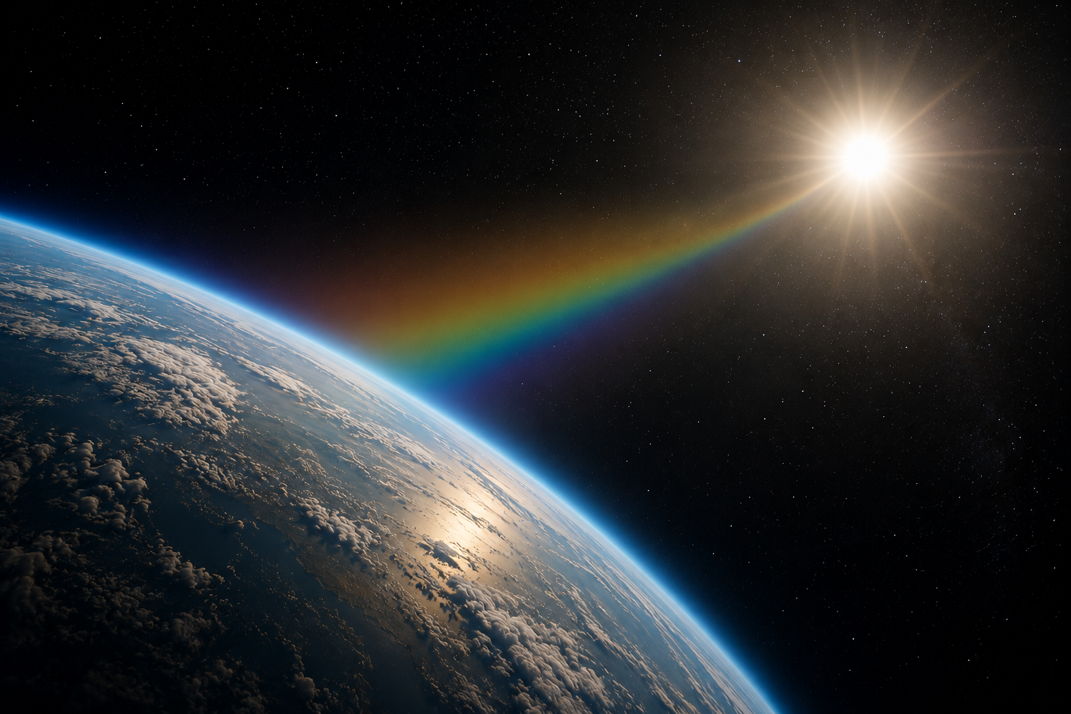 Imagen de portada del artículo «El Sol no es amarillo: la ciencia real detrás de su color (y del cielo azul)» — categoría Astrofísica