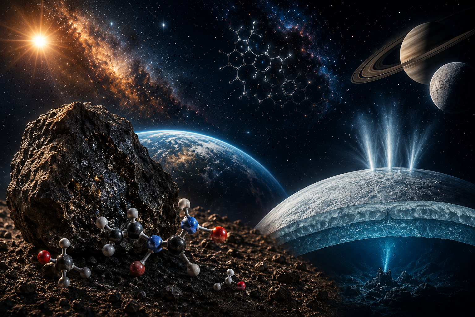 Imagen de portada del artículo «¿De dónde vinieron los ingredientes de la vida? La ciencia detrás del origen cósmico» — categoría Astrobiología