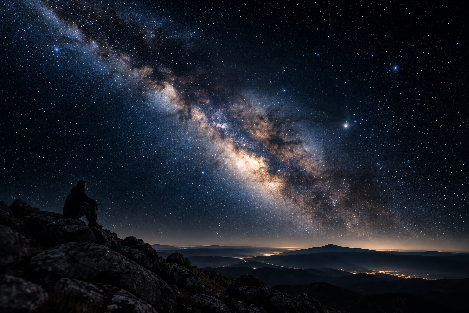 Imagen de portada del artículo «La paradoja de Olbers: por qué el cielo es oscuro de noche» — categoría Astrofísica